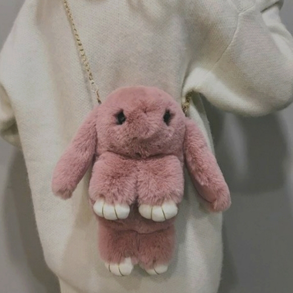 Hand-Made Cyndi Handbags - New Hand-Made Bunny Rabbit Bag w/ chain like Paris Hilton's style likeness